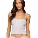 エディクテッド レディース カットソー トップス Women's Sephi Lacey Pointelle Tank Top Light-pink|詳細画像