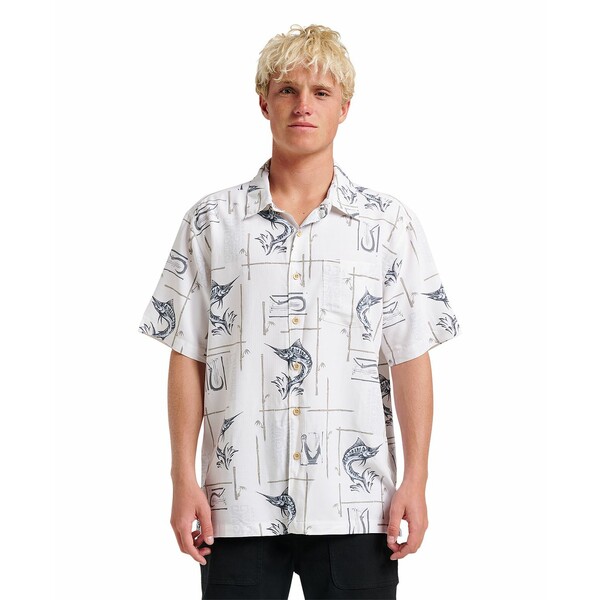 クイックシルバー ウォーター マン メンズ シャツ トップス Quiksilver Men's Comfort Fit Shirt White