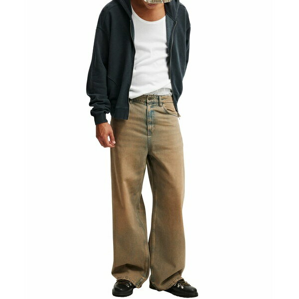 コットンオン メンズ デニムパンツ ボトムス Men's Super Baggy Jeans Brown