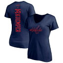 t@ieBNX fB[X TVc gbvX Washington Capitals Fanatics Branded Women's Personalized Name & Number One Color VNeck TShirt Kuemper,Darcy-35