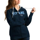 アンティグア レディース パーカー・スウェットシャツ アウター Tennessee Titans Antigua Women's Wordmark Victory FullZip Hoodie -