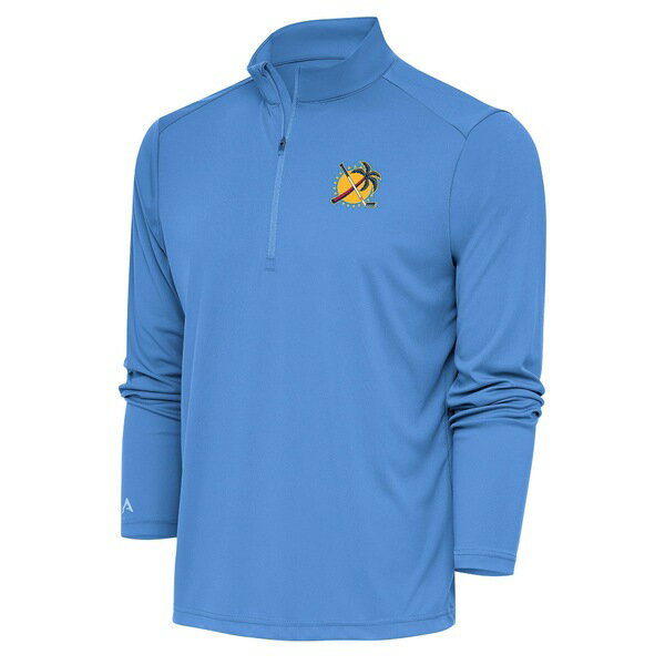 ƥ  㥱åȡ֥륾  Florida Panthers Antigua Special Edition 2.0 Tribute QuarterZip Pullover Top Light Blue