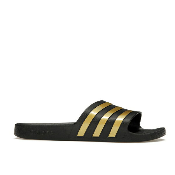 adidas アディダス メンズ スニーカー 【adidas Adilette Aqua Slides Core Black Gold Metallic】 サイズ US_11(29.0cm) Core Black/Gold Metallic/Core Black