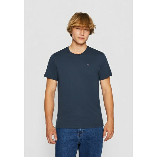 トミーヒルフィガー メンズ Tシャツ トップス SLIM TEE - Basic T-shirt - black iris トミーヒルフィガー メンズ Tシャツ トップス SLIM TEE - Basic T-shirt - black iris