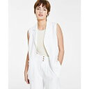 バースリー レディース ジャケット＆ブルゾン アウター Women 039 s Open-Front Long Vest, Created for Macy 039 s Bright White