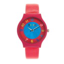 N Y rv ANZT[ Unisex Jubilee Hot Pink Leatherette Strap Watch 36mm Pink