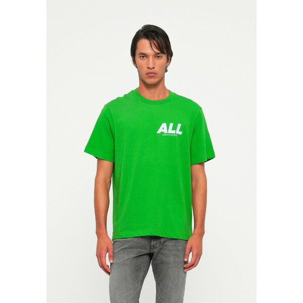 カルバンクライン メンズ Tシャツ トップス ALL GRAPHIC TEE - Print T-shirt - online lime
