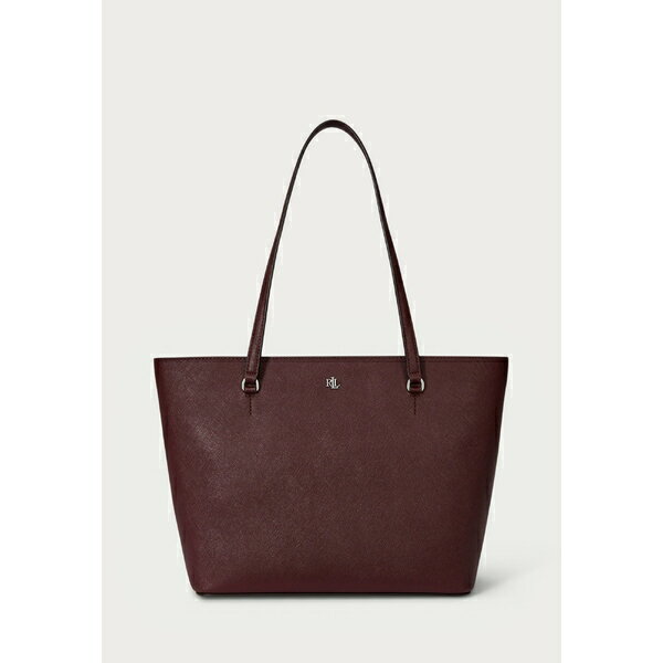 ラルフローレン レディース トートバッグ バッグ CROSSHATCH LEATHER MEDIUM KARLY TOTE - Handbag - dark garnet