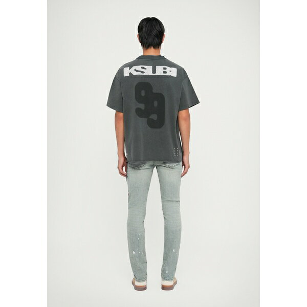 スビ メンズ Tシャツ トップス Print T-shirt - charcoal