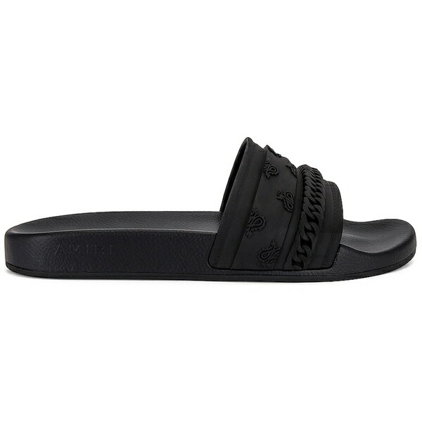 AMIRI アミリ メンズ スニーカー 【AMIRI Bandana Moulded Slides Black Black】 サイズ US_M_14 Black/Black