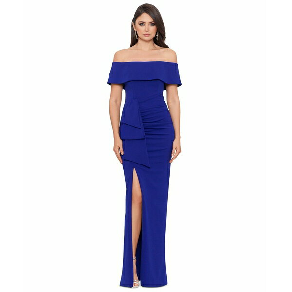 エスケープ レディース ワンピース トップス Off-The-Shoulder Gown Marine
