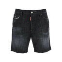 ディースクエアード メンズ カジュアルパンツ ボトムス Marine Denim Shorts BLACK (Black)