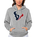 アンティグア レディース パーカー・スウェットシャツ アウター Houston Texans Antigua Women's Victory Logo Pullover Hoodie Heathered Gray