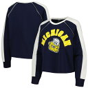 ゲームデイ レディース パーカー スウェットシャツ アウター Michigan Wolverines Gameday Couture Women 039 s Blindside Raglan Cropped Pullover Sweatshirt Navy