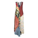 マリーン セル レディース ワンピース トップス Regenerated Silk Scarves Draped Dress Multi