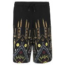 エトロ メンズ カジュアルパンツ ボトムス Bermuda Shorts With Geometric Print Black