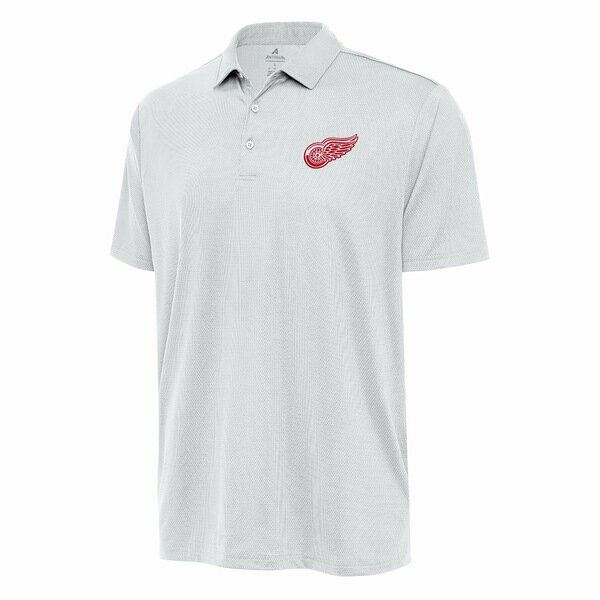 アンティグア メンズ ポロシャツ トップス Detroit Red Wings Antigua Big & Tall Ellipse Polo White