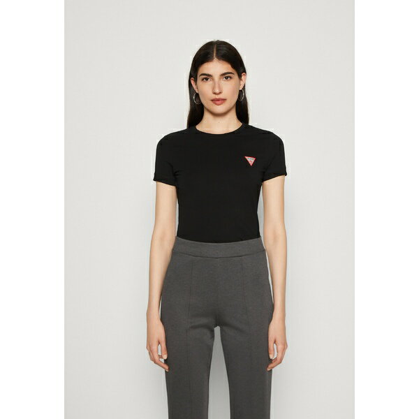 ゲス レディース Tシャツ トップス MINI TRIANGLE - Basic T-shirt - jet black