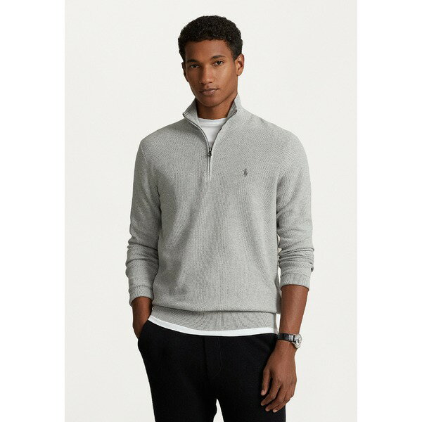 ラルフローレン メンズ ニット&セーター アウター COTTON QUARTER ZIP SWEATER - Jumper - andover heather