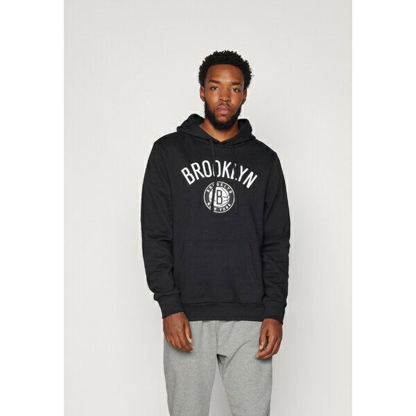ニューエラ メンズ パーカー・スウェットシャツ アウター NBA BROOKLYN NETS HOODY - Club wear - black/white