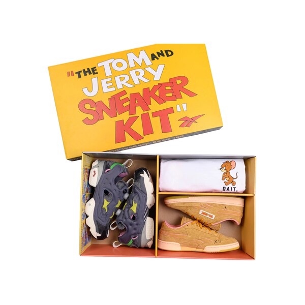 Reebok リーボック メンズ スニーカー 【Reebok x Bait The Tom & Jerry Sneaker Kit】 サイズ US_7.5(25.5cm) Gray/Brown