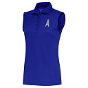 アンティグア レディース ポロシャツ トップス Houston Oilers Antigua Women's Throwback Logo Sleeveless Tribute Polo Royal