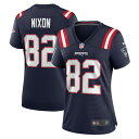 ナイキ レディース ユニフォーム トップス Tre Nixon New England Patriots Nike Women's Player Game Jersey Navy