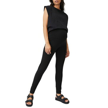 コットン オン レディース カジュアルパンツ ボトムス Cotton:On Maternity support leggings in black Black