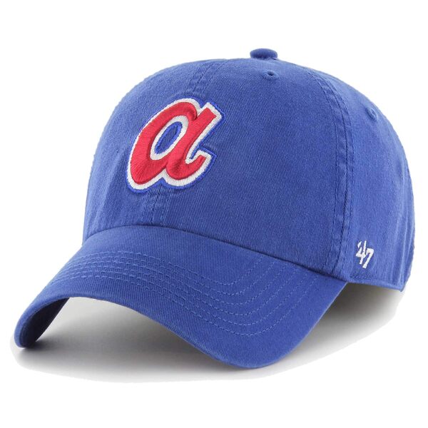 フォーティーセブン メンズ 帽子 アクセサリー Atlanta Braves '47 Cooperstown Collection Franchise Fitted Hat Royal