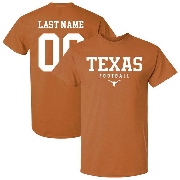 アスリートスレッド メンズ Tシャツ トップス Texas Longhorns Unisex Collegiate Football NIL PickAPlayer TShirt Burnt Orange