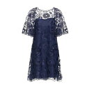 アルベルタ フェレッティ レディース ワンピース トップス Embroidered Daisy Shift Dress blue