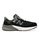 New Balance j[oX fB[X Xj[J[ yNew Balance 990v6z TCY US_W_8.5W MiUSA Black Grey White (Women's)