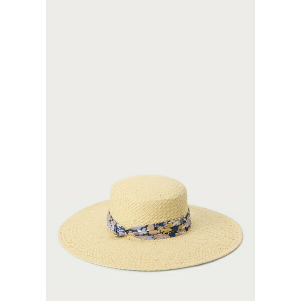 ե ǥ ˹ ꡼ TWO-TONE RIBBON-TRIM STRAW SUN HAT - Hat - nat...