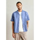 マルコポーロ デニム メンズ サンダル シューズ RESORT COLLAR - Shirt - cerulean blue
