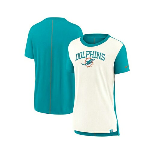 ナイキ レディース Tシャツ トップス Women's Cream/Aqua Miami Dolphins Wordmark Tri-Blend T-Shirt Cream, Aqua ナイキ レディース Tシャツ トップス Women's Cream/Aqua Miami Dolphins Wordmark Tri-Blend T-Shirt Cream, Aqua