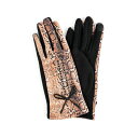 マーカスアドレール レディース 手袋 アクセサリー Women's Leopard Jersey Touchscreen Gloves Brown