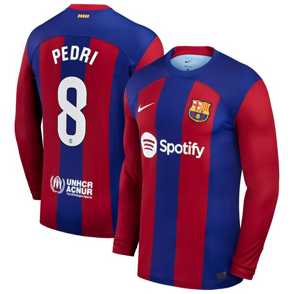 ʥ  ˥ե ȥåץ Pedri Barcelona Nike 2023/24 Home Replica Long Sleeve Jersey Royal