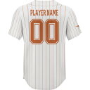 ゲームデイグレーツ メンズ ユニフォーム トップス Texas Longhorns GameDay Greats NIL PickAPlayer Lightweight Baseball Jersey White 3