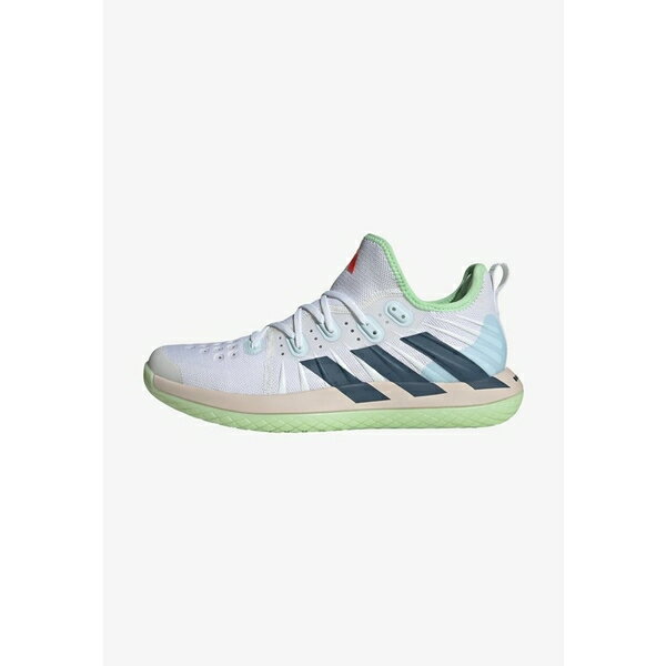 アディダス メンズ バスケットボール スポーツ STABIL NEXT GENERAL - Carpet court tennis shoes - cloud white preloved ink semi green spark