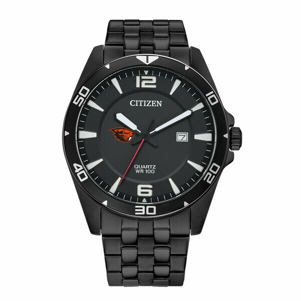 ジャーディン メンズ 腕時計 アクセサリー Oregon State Beavers Citizen Quartz Black Tone Stainless Steel Watch