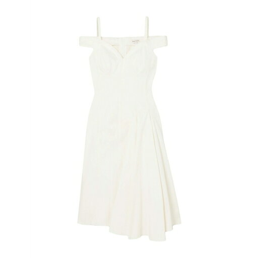 【送料無料】 マックイーン レディース ワンピース トップス Midi dresses White 【送料無料】 マックイーン レディース ワンピース トップス Midi dresses White