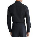 カルバンクライン メンズ シャツ トップス Men's Slim Fit Supima Stretch Long Sleeve Button-Front Shirt Black Beauty