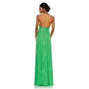 }bN_K fB[X s[X gbvX Women's Crystal Embellished Cascade Open Back Column Gown Spring green