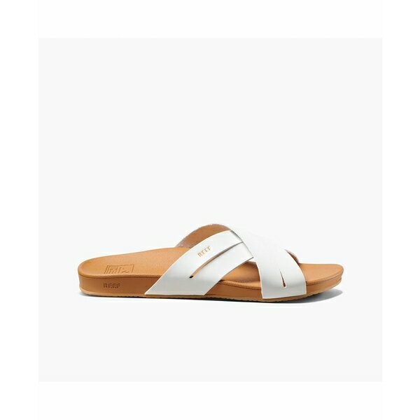 ꡼ ǥ  塼 Women's Cushion Spring Bloom Double Strap Sandal White, Tan