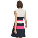 g~[ qtBK[ fB[X s[X gbvX Women's Colorblocked Scuba Crepe Sleeveless Dress Ivo/skycpt