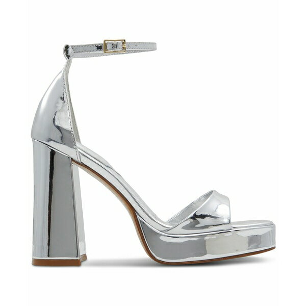 アルド アルド レディース サンダル シューズ Women's Montag Two-Piece Ankle-Strap Block-Heel Sandals Silver