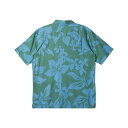 NCbNVo[ EH[^[ } Y Vc gbvX Quiksilver Men's Big Island Short Sleeve Shirt Frosty Spruce