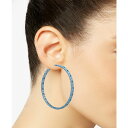 J[K[tFh fB[X sAXCO ANZT[ Blue-Tone Large Chain Link Hoop Earrings, 2.2