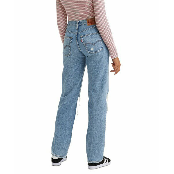 リーバイス レディース デニムパンツ ボトムス Women's Mid Rise Cotton 94 Baggy Jeans Caution Hot Pants