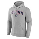 ファナティクス メンズ パーカー・スウェットシャツ アウター UConn Huskies Fanatics Branded Campus Pullover Hoodie Gray